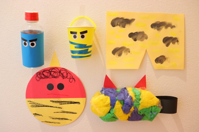 0歳児鬼のお面作り 焼津園- YouTube