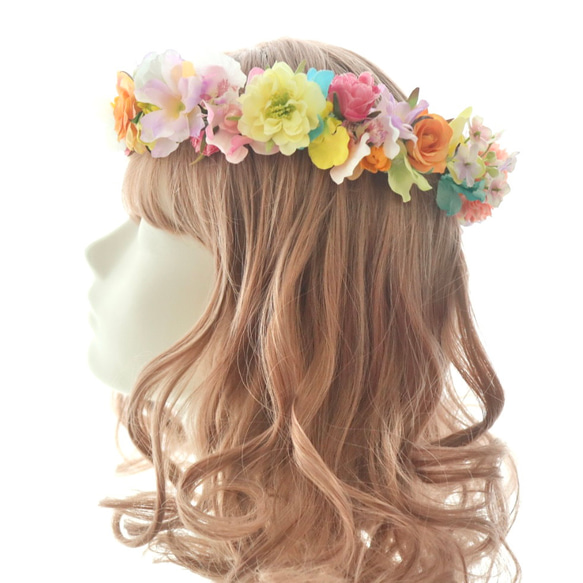 ナチュラル花かんむりウェディング花手箱