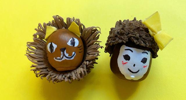 画用紙 秋の飾り可愛い！どんぐりの作り方 DIYDrawing paper cute! How to make an acorn