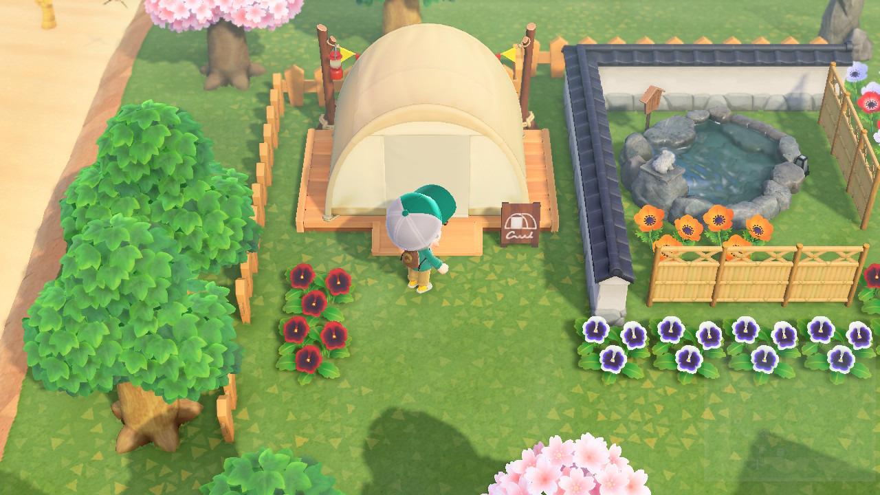 あつ森：28 キャンプサイト周辺の飾り付け。 - 主人公カメラ