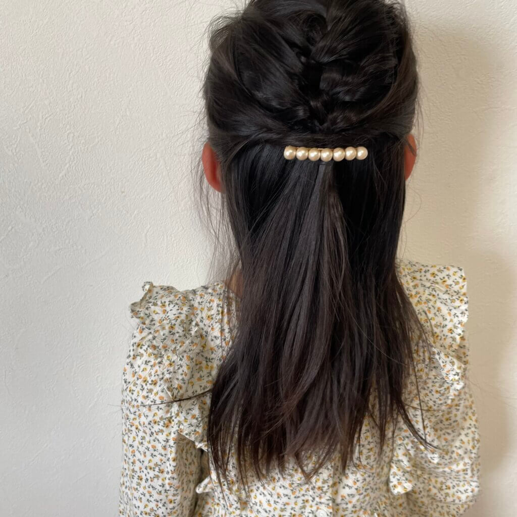 入学式ヘアアレンジ 子供 リボンヘアーTikTok