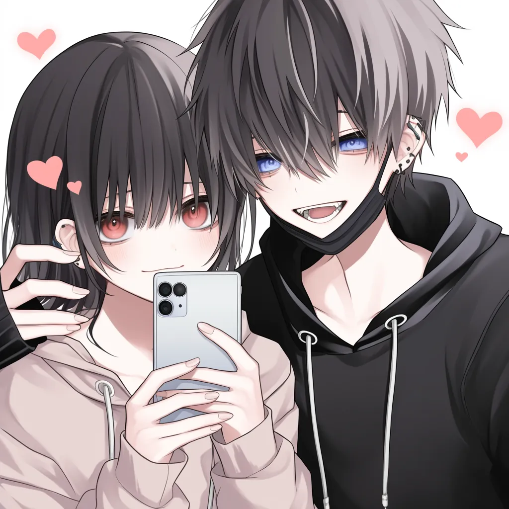 シンプルな2人組手繋ぎイラストアイコン描きます カップル・双子・友達など手を繋いでいるイラストを描きます◎ココナラ