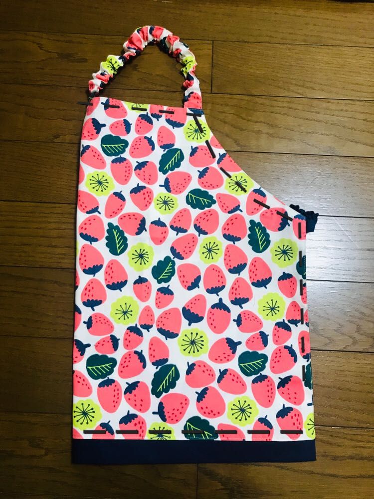 オリジナル型紙 かわいい！洋服より簡単な子ども用ギャザーエプロンの作り方 - 縫いナビ 生地のマルイシ