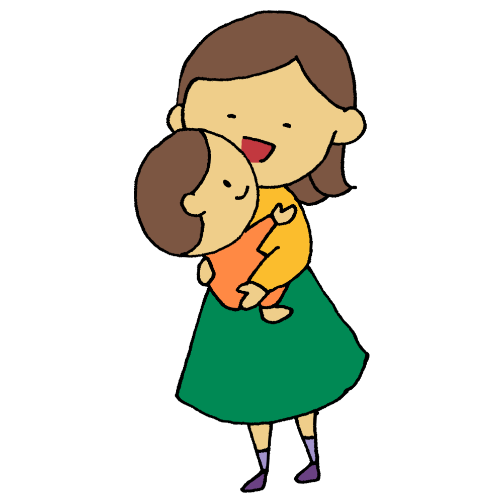 赤ちゃんにミルクを飲ませているお母さんのかわいいイラスト画像素材 無料 フリー