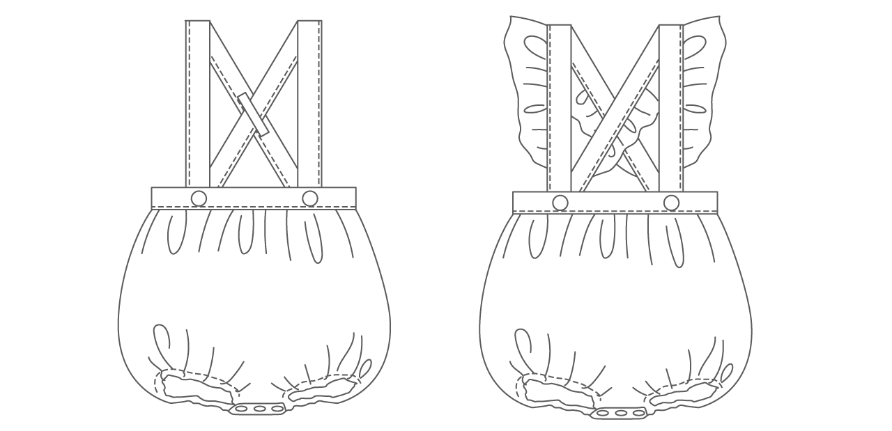ふんわりダブルガーゼで作るベビーパンツ 型紙・作り方nunocoto