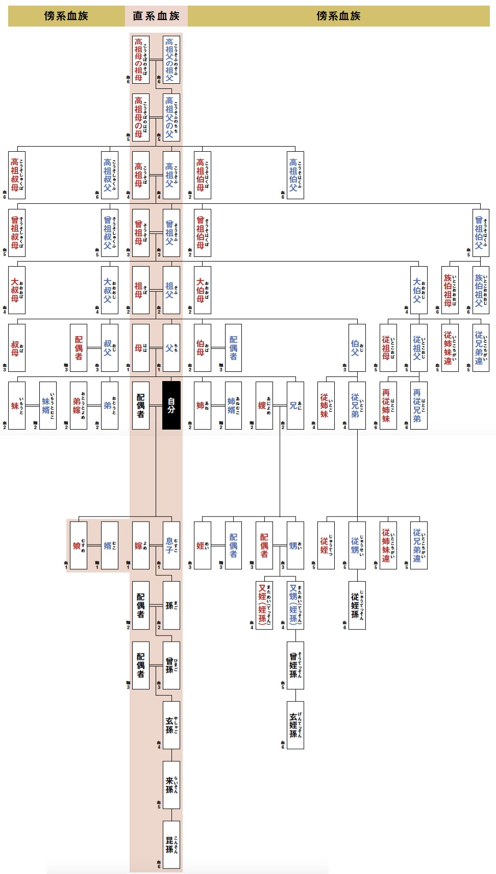 親族の呼び方と意味家系図作成の家樹-Kaju