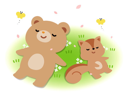 仲良しのショウリョウバッタイラストレイン🚂 - イラスト無料素材