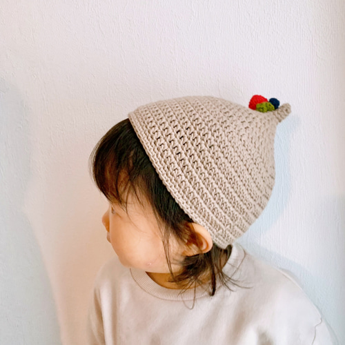 かぎ針編み🔰 一番簡単に編める！リブ編み風折り返しット帽中長編みアレンジ基本の5種の編み方応用 作り目・くさり編み・こま編み・中長編み・長編み Crochet