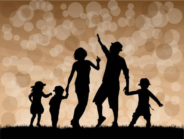 手をつないで歩く親子 家族の後ろ姿 イラスト素材7282741- フォトライブラリ