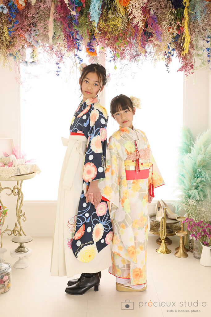 A-33 七五三 姉妹 赤の着物おいでよ!クッキーナッツ 川崎本店ブログ