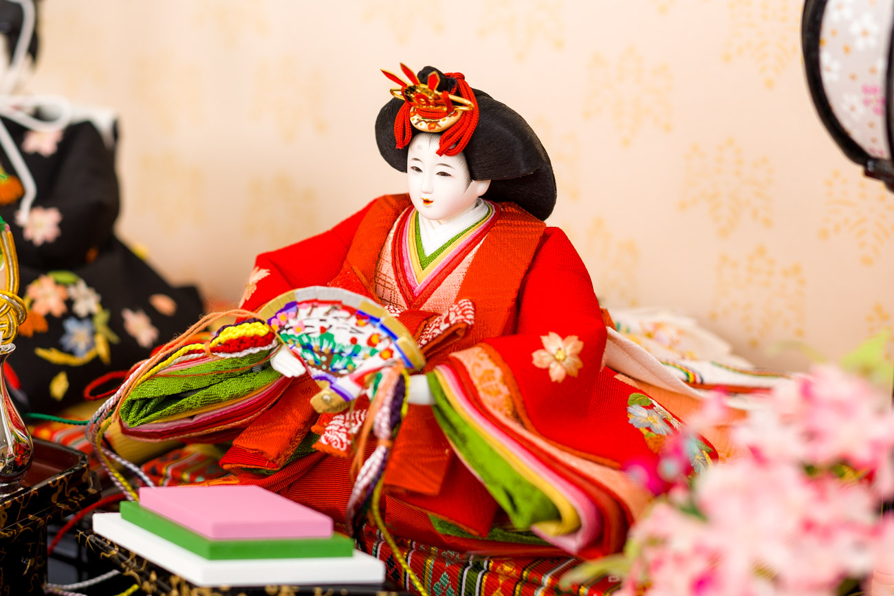 親子2代の親王飾りその５ ～女雛の髪飾りと扇について～ - ベリーベリーdiary ～60代の可愛い暮らし～