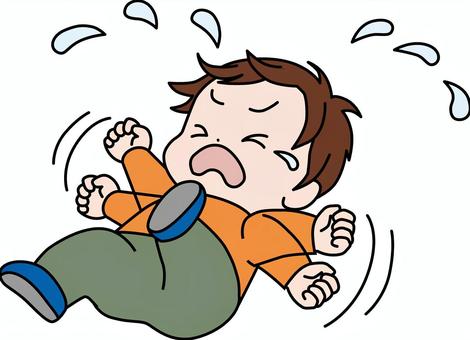 泣く子どものイラストイラスト無料・かわいいテンプレート