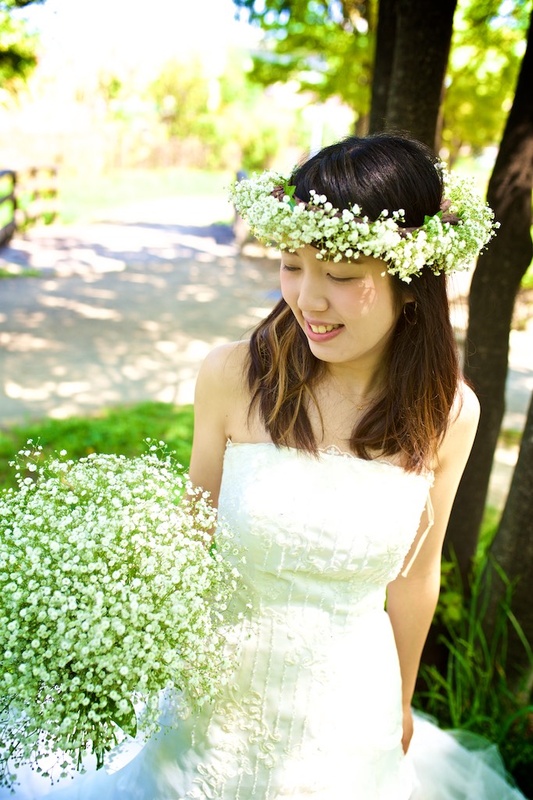 髪飾り 結婚式 造花 かすみ草 シンプル 細い 花かんむり ヘッドドレス ヘッドリース リーフ パーツ はなかんむり 花冠 成人式 ウェディング和装婚 ヘアアクセサリー 前撮り 枯れない花 送料無料 花 ドレス フォトウェディング グリーン カスミソウ おしゃれ ラプンツェル
