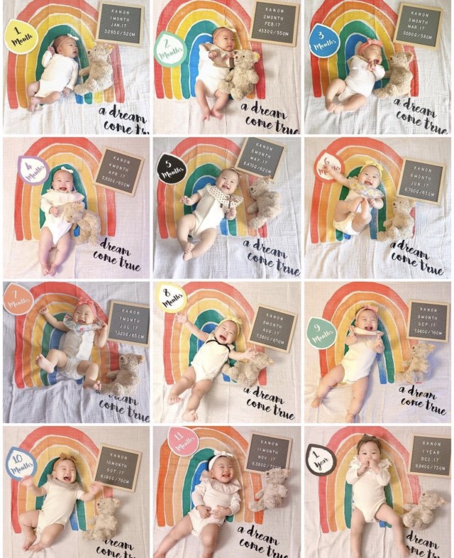 スタジオ風おうちフォトの撮り方 月齢フォト 9ヶ月 編おうちフォトのアイデア帖 うにママブログ