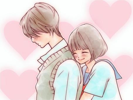 バックハグのイラスト素材 - PIXTA