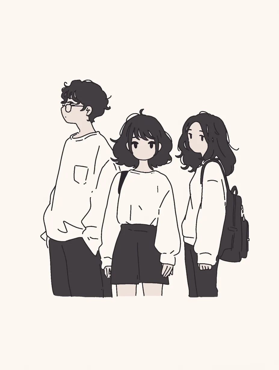 Lineペア画 親友かわいいTikTok