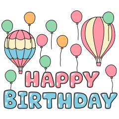 とびでて楽しい『誕生日&お祝い』修正版 - LINE スタンプLINE STORE