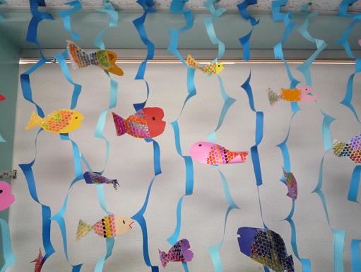 ♪たのしいようちえん♪ 梱包材のお魚