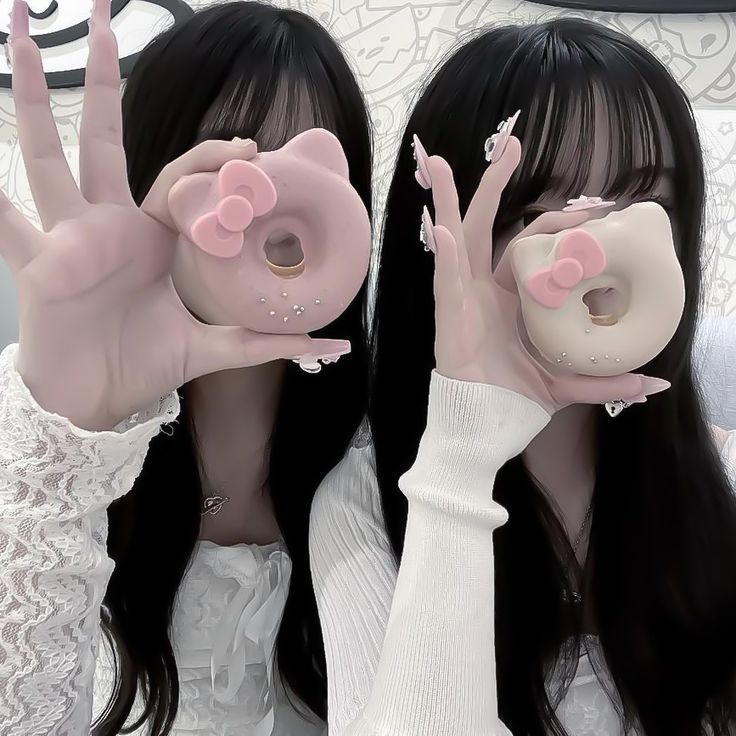 韓国風ペア画モノクロバケハリンクイラスト・フリー素材なら「シンテリ」