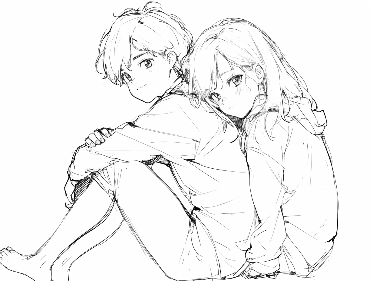 ポーズ集 デフォルメっぽい男女CPポーズとか2 - LR 羽ばたき体操 のイラスト - pixiv