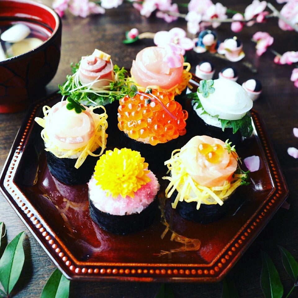 幼児食★手毬寿司風〜おにぎり★ひな祭り