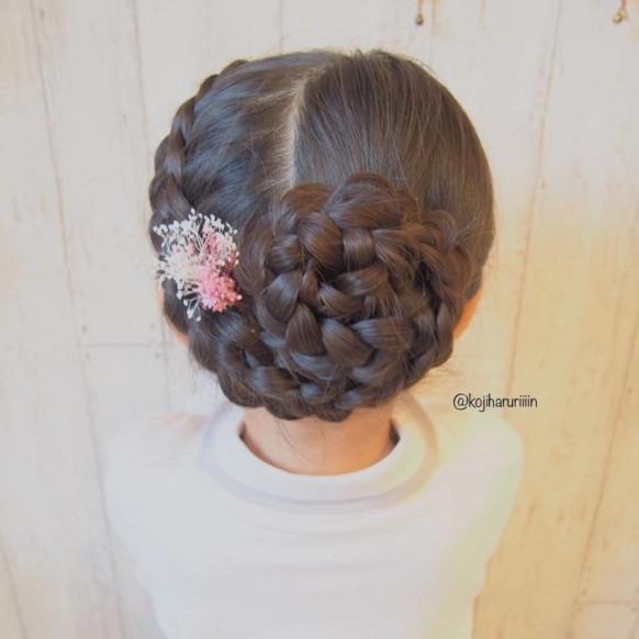 短い髪 お団子 作り方 子供TikTok