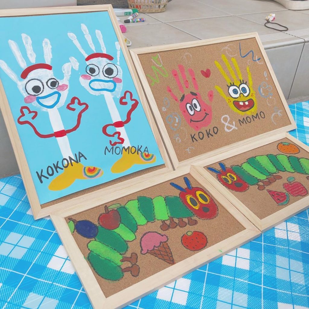 不器用カップルの手形アートの思い出