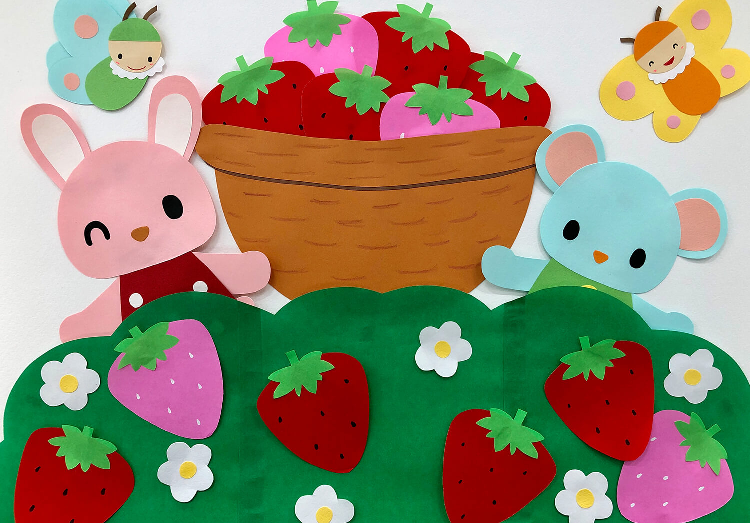 壁面飾り工房本店 壁面装飾・パネルシアター・ペープサート・型紙・知育・保育・介護商品の販売☆壁面飾り工房横150cm 「こいのぼりでおでかけ！」５月 子供の日 春 幼稚園 保育園 学校 病院 施設 知育 壁面装飾 型紙 製作☆