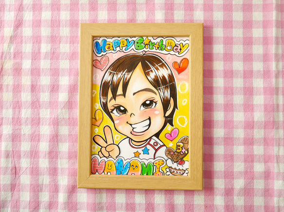 母の日ギフトにオススメ！ 似顔絵ミニアクスタフレームが登場！ ☆アクリルフレーム直接印刷します。 ☆紙の印刷とは違う仕上がりになります。 ☆母の日 ギフト用は4月30日迄の受付となります。 ▽詳細はこちら https:art-angel.jp lp mother-day母の日プレゼント母