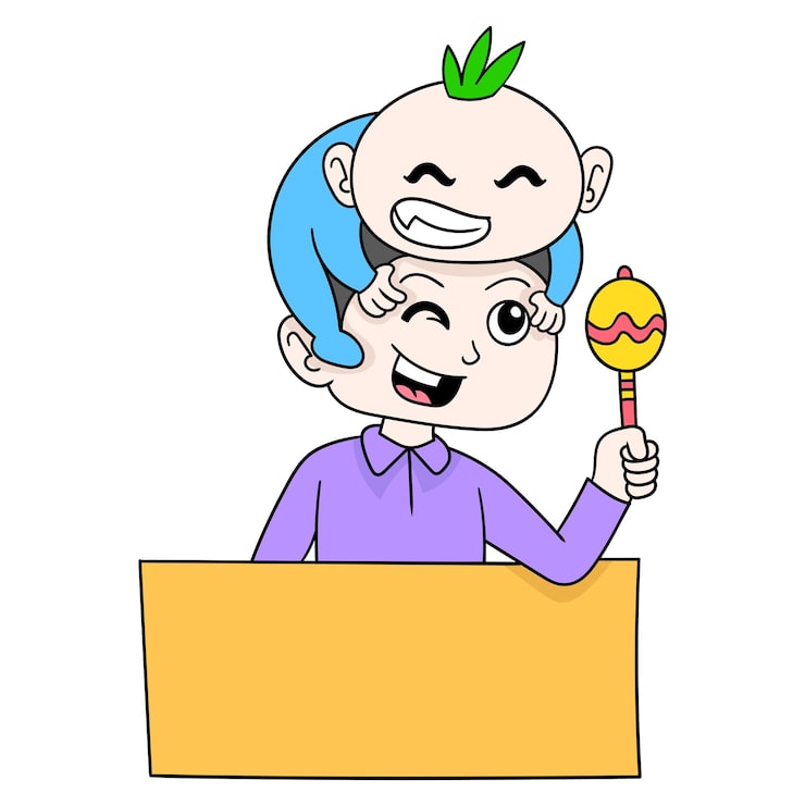 喜ぶうさぎのキャラクターイラスト 2カット- イラストくん