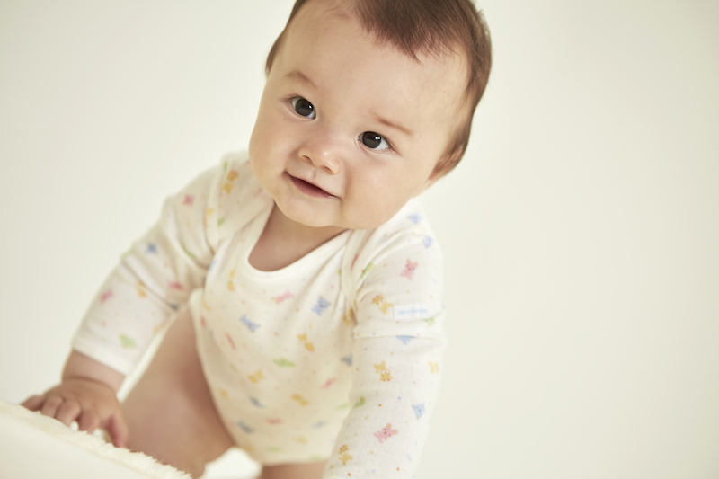 ANGELIEBEオリジナル ランダムリブ半袖ロンパースロンパース・カバーオール 品番：51152ベビー服 新生児服 ・ベビー用品通販エンジェリーベ 公式