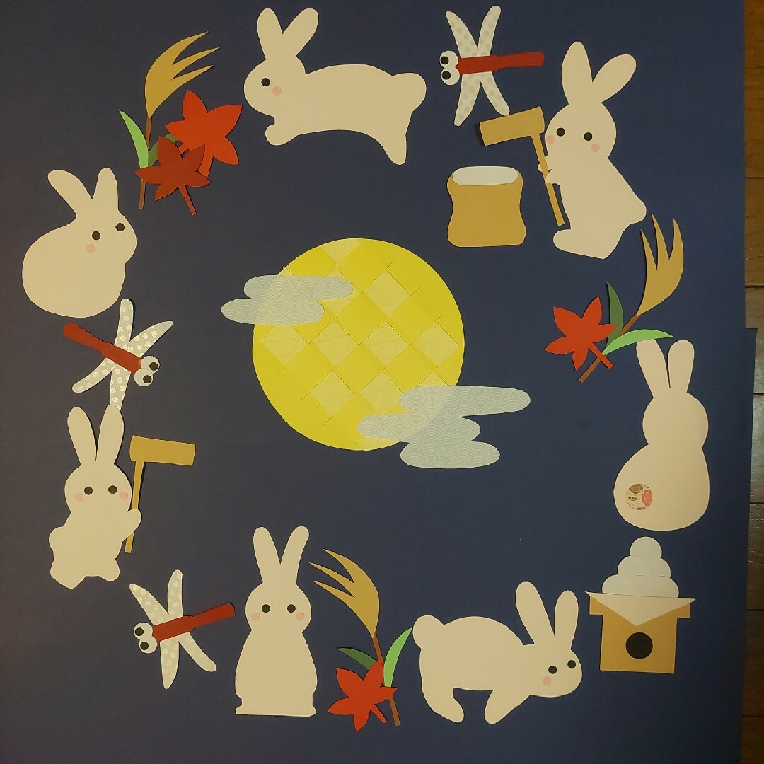 ハンドメイド☆壁面飾り 9月 十五夜 お月見 介護施設 老人ホーム 施設 その他アート じゅにくろ 通販 16429054Creema クリーマ