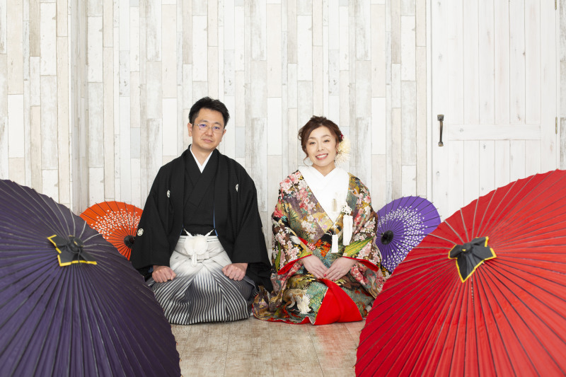 結婚20周年に和装記念写真京都で和装前撮り・フォトウェディング「古都の花嫁」 お寺貸切の結婚写真