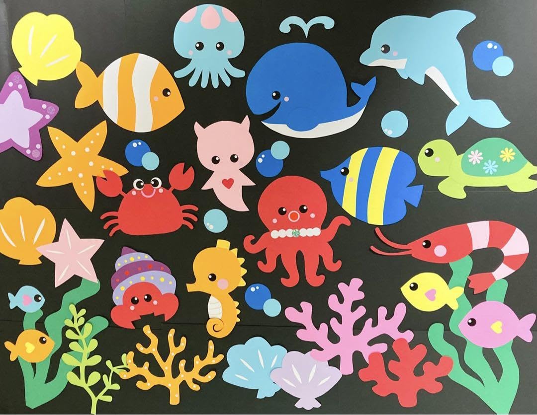 保育壁面海の生き物 おたんじょうび表紙 大ピンクMIKOBBY