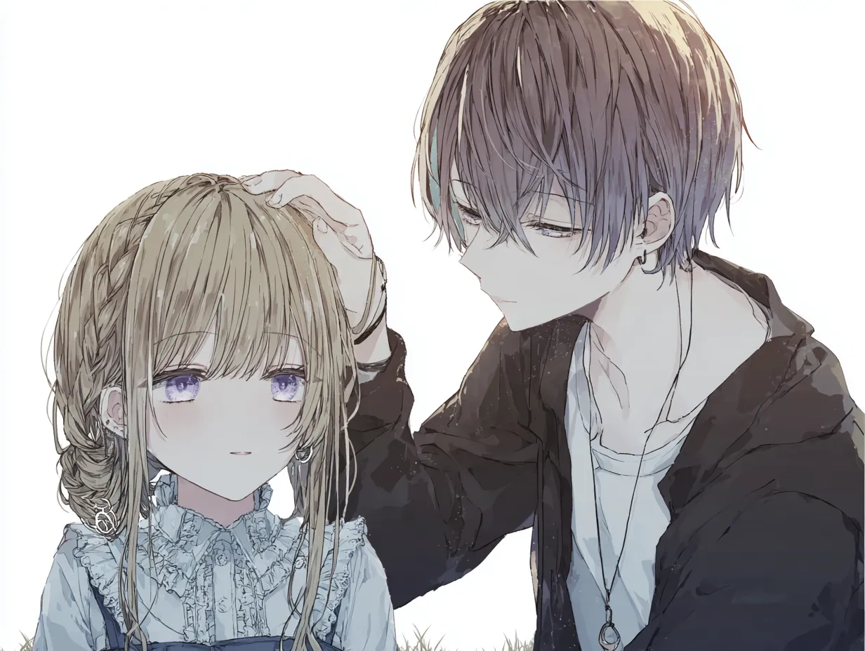 ペア画アイコンのハートキス風景イラスト・フリー素材なら「シンテリ」