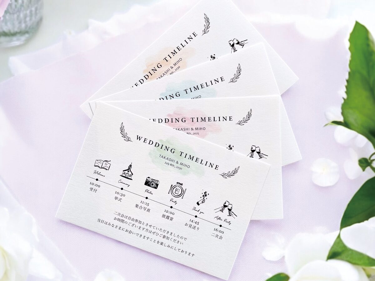 Topazウェディングタイムライン 1枚¥40〜 タイムスケジュール 結婚式 招待状 海外風 写真入り その他オーダーメイド room987 通販9537756Creema クリーマ