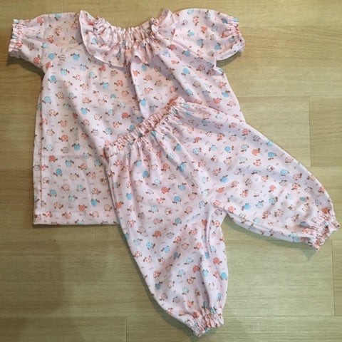 型紙不要直線縫い ちょうど1mで上下作れる、袖なし甚平 子ども用パジャマ の作り方nunocoto fabric