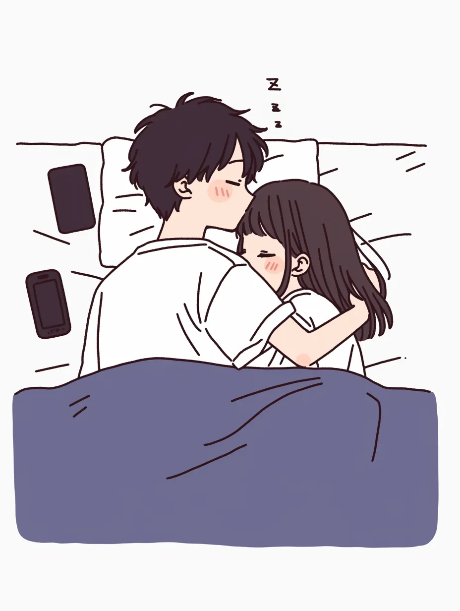 ベッドで添い寝イラスト - No: 2511855無料イラスト・フリー素材なら「イラストAC」