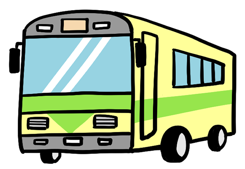 手書き バスイラスト・フリー素材なら「シンテリ」