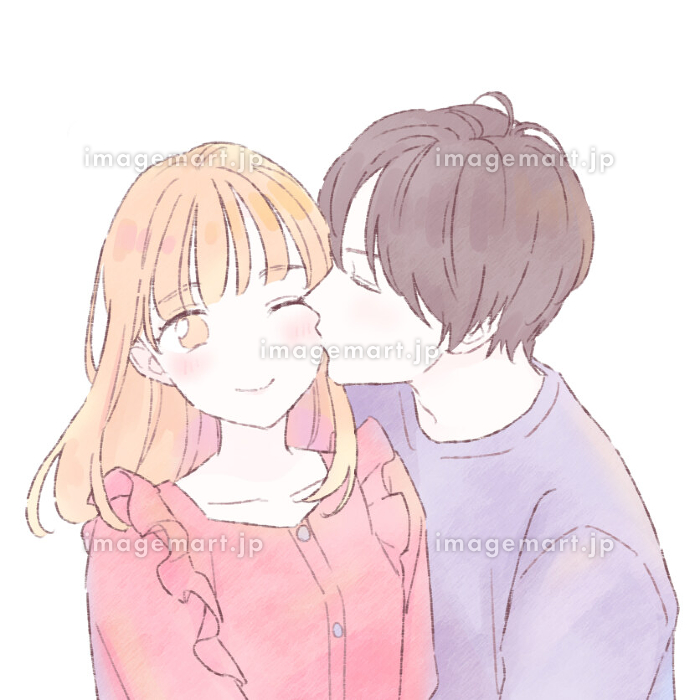 キスをしようとする男女 イラスト素材7084618- フォトライブラリ