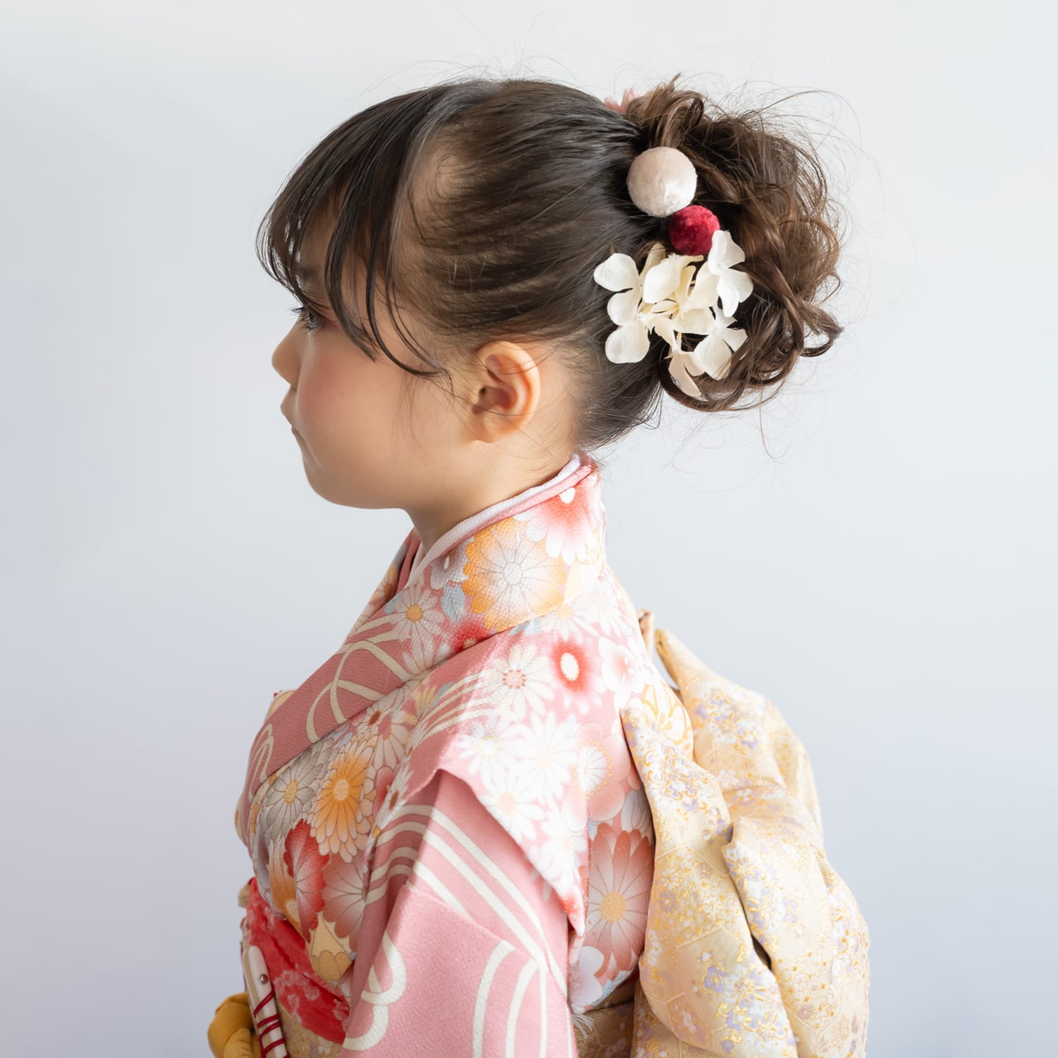 七五三 3歳の女の子におすすめ！セルフで簡単にできる可愛い髪型アイデア集着物ライフスタイル着物ライフスタイル