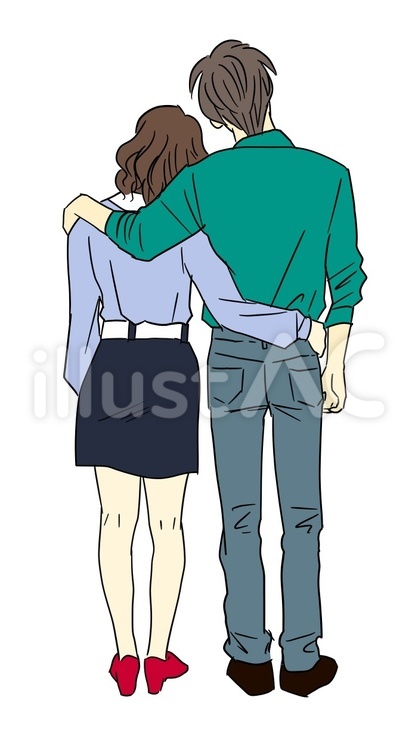 カップルの後ろ姿パターン要素イラスト画像とPSDフリー素材透過の無料ダウンロード - Pngtree
