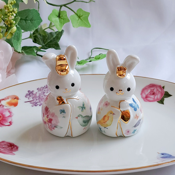 うさぎさんの雛人形moco moco powan