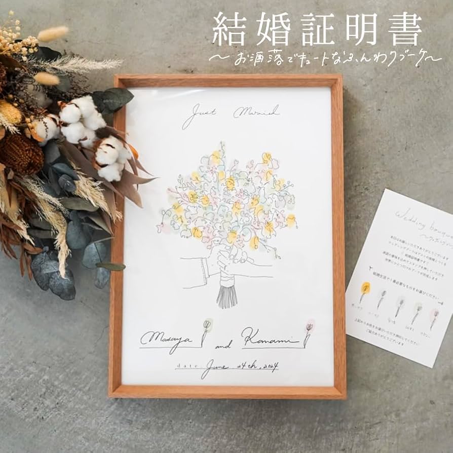 ゲスト参加型結婚証明書 フラワーガーデンiichi 日々の暮らしを心地よくするハンドメイドやアンティークのマーケットプレイス