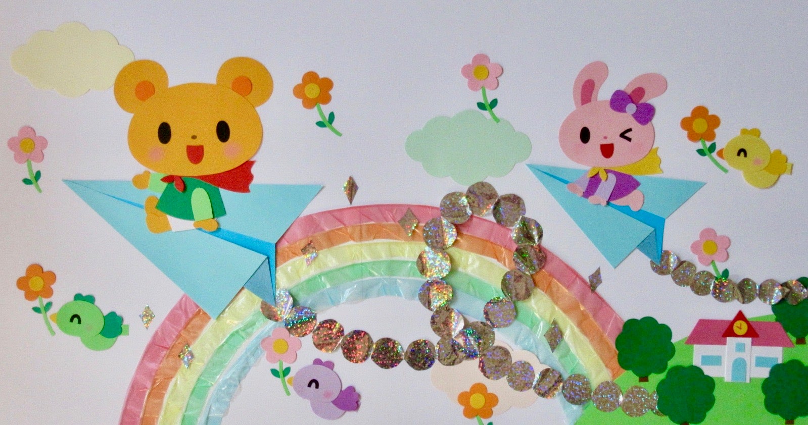 壁面飾り 保育園 幼稚園 春卒園式おめでとう