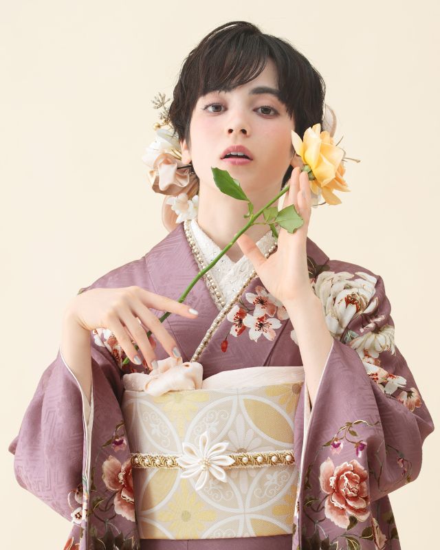 楽天市場振袖 レンタル結婚式 結納R052 正絹 藤色 紗綾桜に菊 振袖 レンタル フルセット ふりそで 振り袖 結婚式 披露宴 親族 卒業式パーティー 結納 着物レンタル 貸衣装 女性 和服 往復送料無料 訳あり: 京都着物レンタル夢館