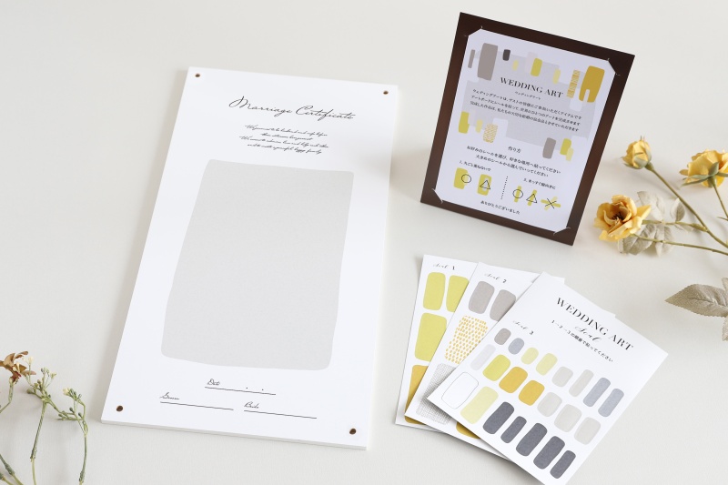 結婚証明書 ゲスト参加型 ミラーアクリル シンプル ホワイトゴールド 送料無料ウェディング,結婚証明書公式URURIMOウルリモ