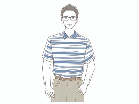 父の日に花束をもらうお父さんの無料フリーイラスト - イラストストック