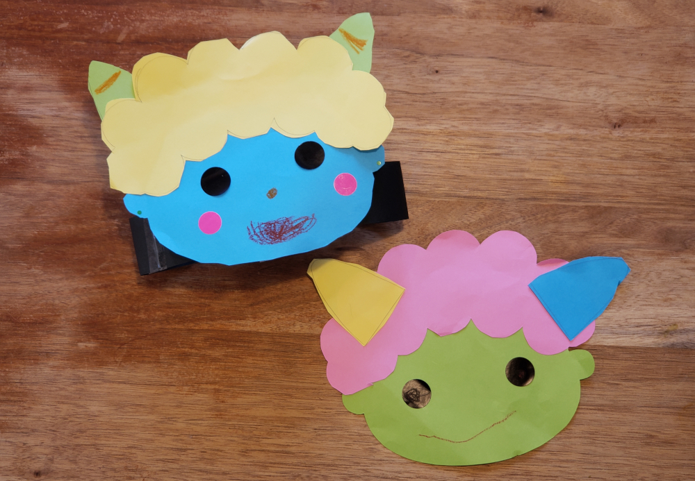 鬼のお面作ったよ！ すみれ- 江西桜こども園