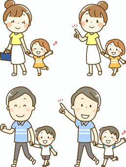 透明な背景に対して手を繋いでいる父と息子のシルエットイラスト素材透過、PNGフリー画像ダウンロード - Pngtree